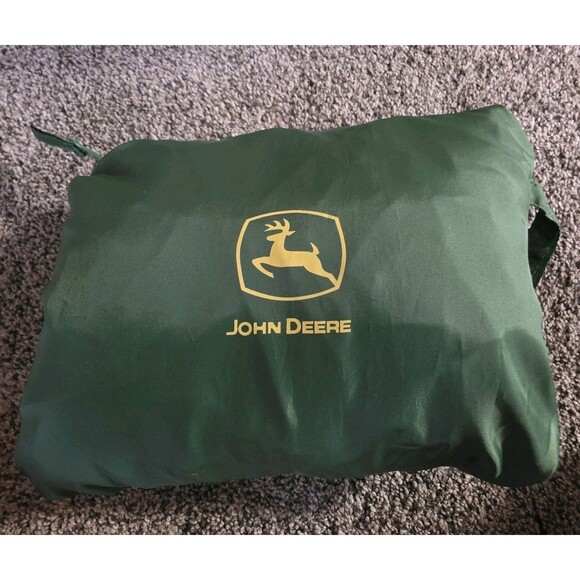 John Deere Mens Sz XXL Green 1/4 Zip Pullover Windbreaker Lightweight Raincoat - Picture 4 of 10